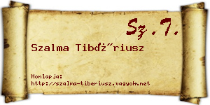 Szalma Tibériusz névjegykártya
